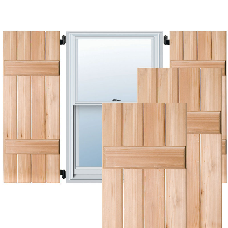 Ekena Millwork Exterior 4 Composite Wood BoardNBatten Shutter